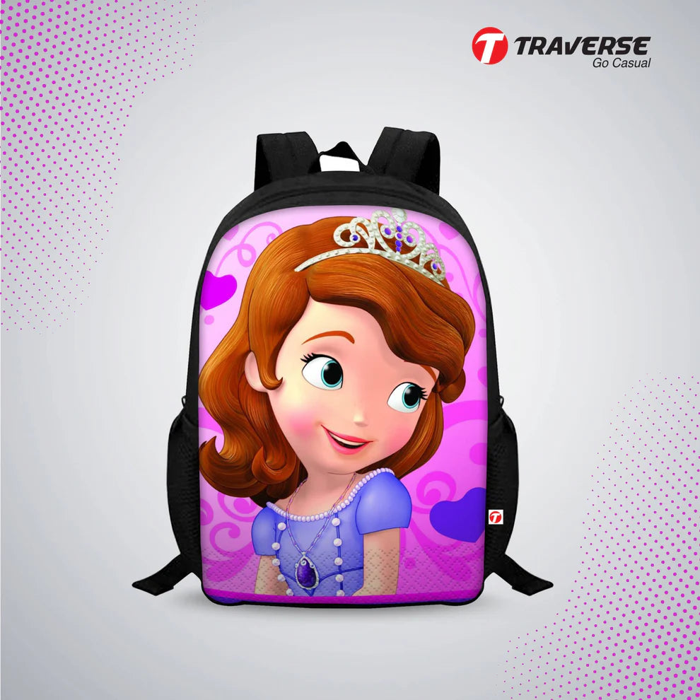 Kids Bag- Princess Sofia Digital Printed Backpack for Class 1 to 3