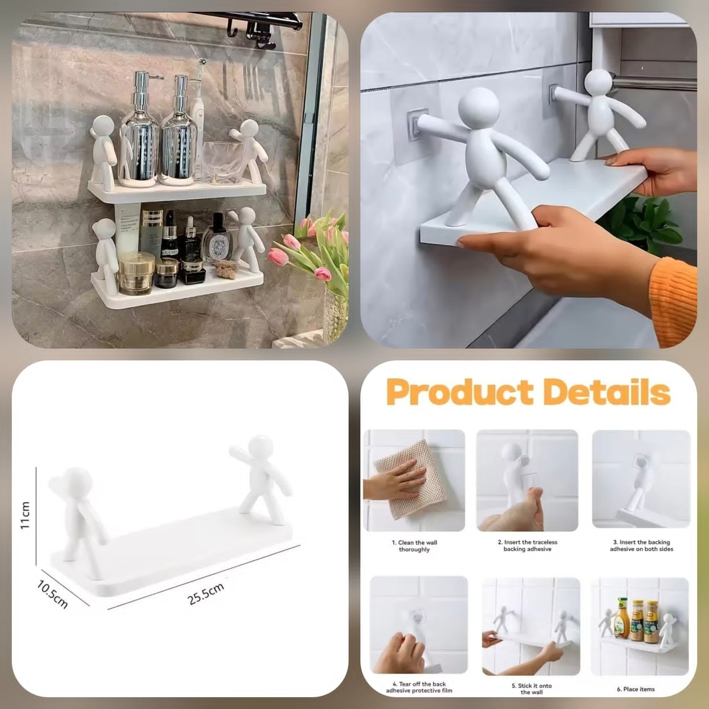Stick‑Man Storage Shelf