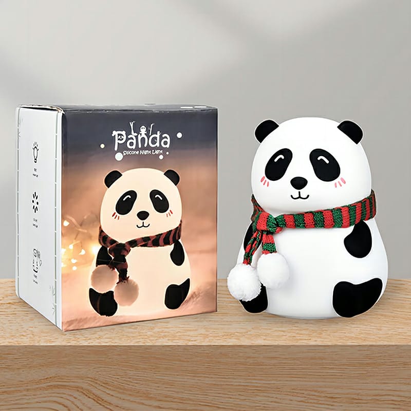 Cute Panda Night Light Silicone Nursery Sleeping Lamp