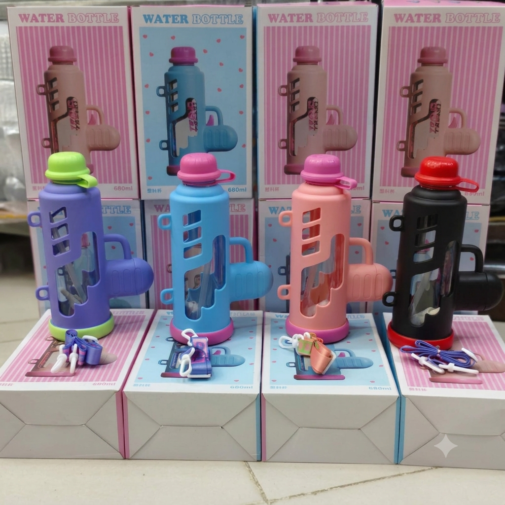 Bazooka straw water bottle