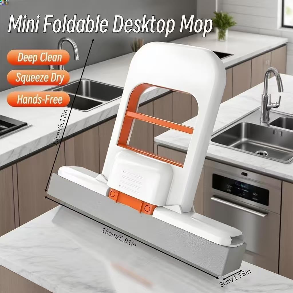 Mini Foldable Desktop Mop - Portable